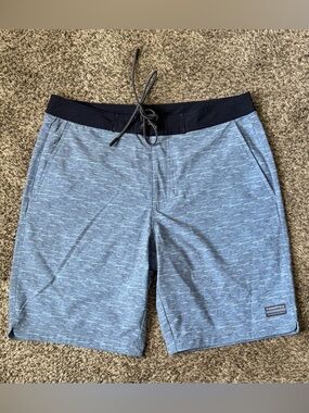 EUC Men’s Fish Hippie Co Static Board Shorts, Size 30; Navy/Blue